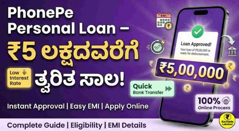 PhonePe Loan: PhonePe ಬಳಕೆದಾರರಿಗೆ ಭರ್ಜರಿ ಸುದ್ದಿ – ₹10,000 ರಿಂದ ₹5 ಲಕ್ಷದವರೆಗೆ ತಕ್ಷಣ ವೈಯಕ್ತಿಕ ಸಾಲ